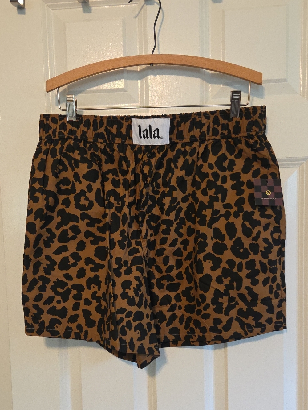 Dressed In Lala Leopard Print Women’s Shorts - Brown/Black